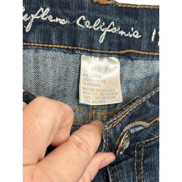 Reflex Women's Jeans California 1997 Vintage Straight Leg Mid-Rise‎ Denim Blue 7 - Picture 3 of 10